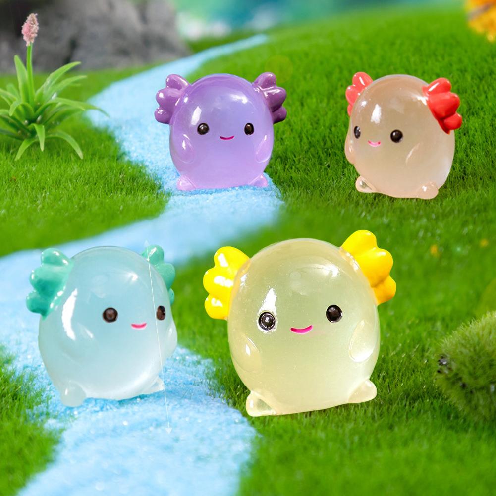빛나는 아홀로틀 미니어처, 어둠 속에서 빛나는 동물 피 - Aquarium Planting Ideas 리뷰 및 가격