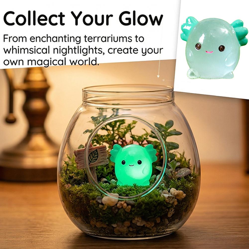 빛나는 아홀로틀 미니어처, 어둠 속에서 빛나는 동물 피 - Aquarium Planting Ideas 리뷰 및 가격