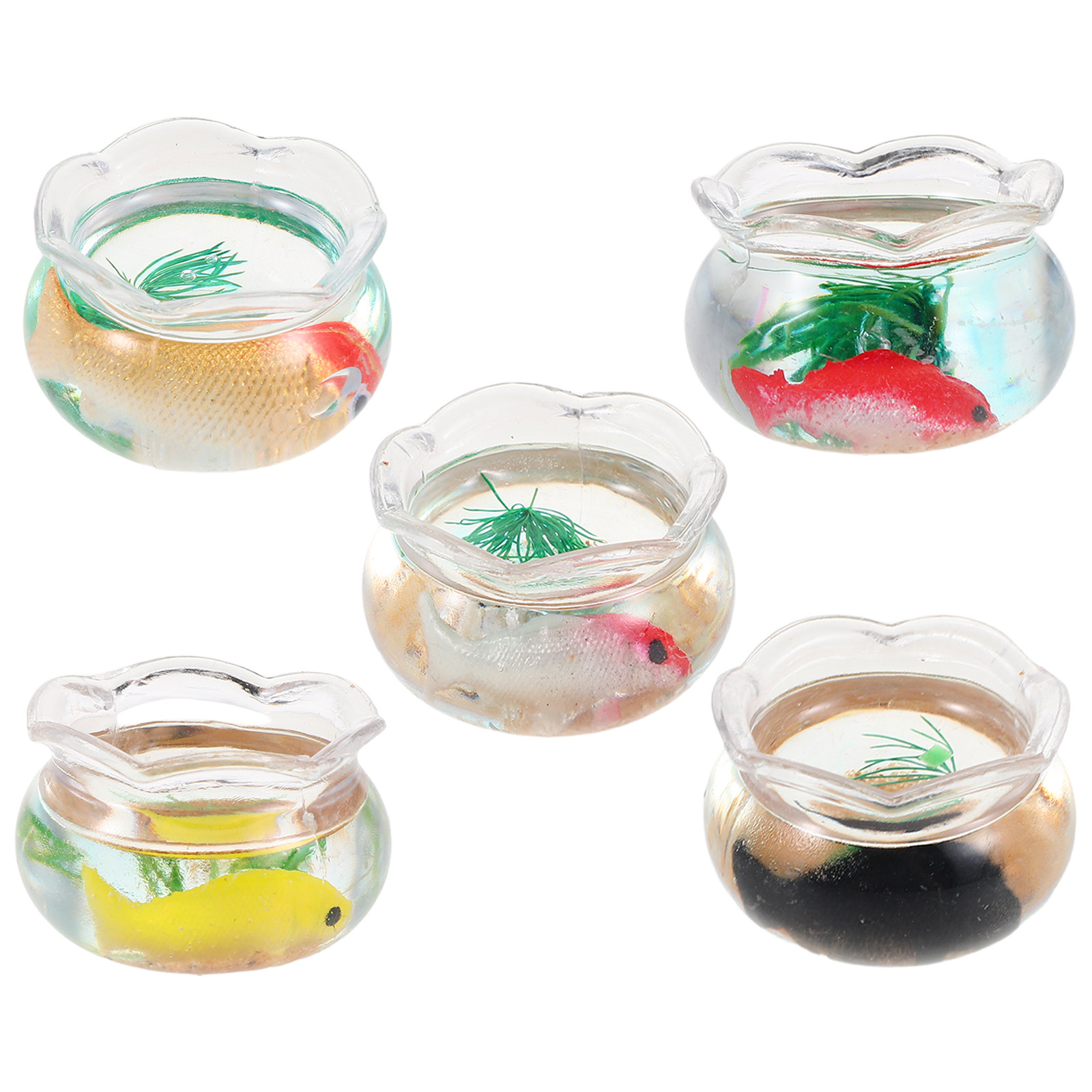미니어처 물고기 어항 5개 세트, 실제와 같은 코이 연 - Aquarium Plant Original 리뷰 및 가격