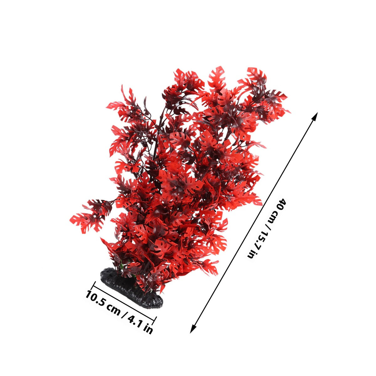 40cm 크기의 붉은 잎 모양의 인조 수초, 플라스틱  - Aquarium Plant Red 리뷰 및 가격