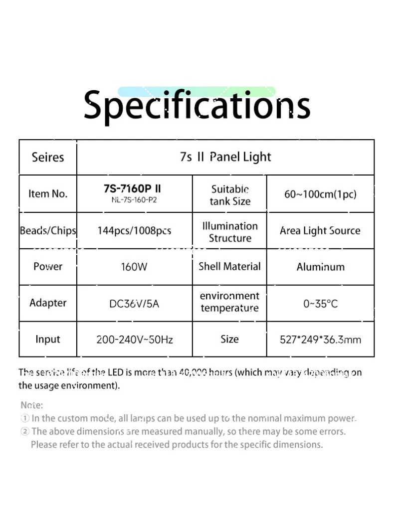 수족관 LED 조명 160W RGB 풀 스펙트럼 WIF - Aquarium Plant Original 리뷰 및 가격
